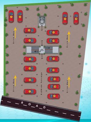  santhoshapuram-flat Block A,B Cluster Plan for ground Floor