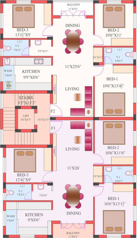  aastha Cluster Plan For 1st Floor