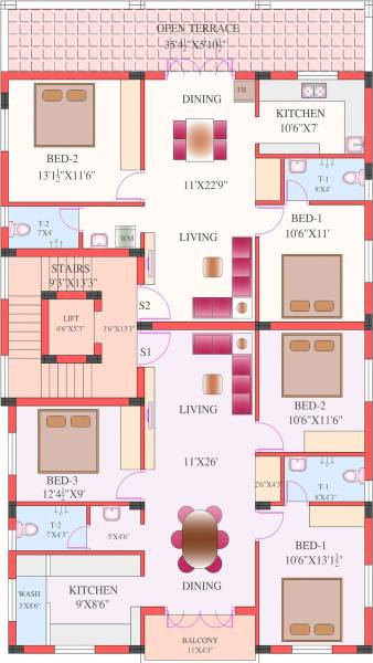  aastha Cluster Plan For 2nd Floor