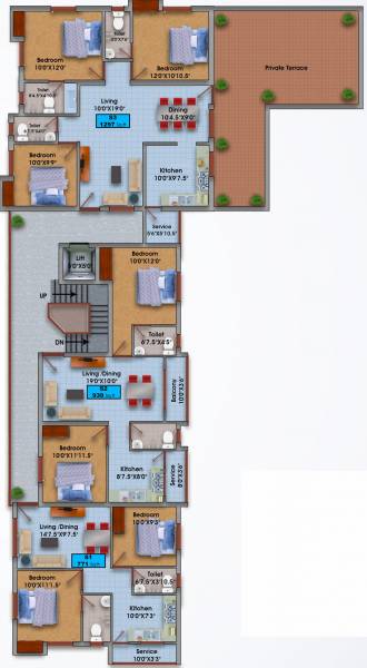  bajanai-koil-street-flat Block B Cluster Plan For 2nd Floor
