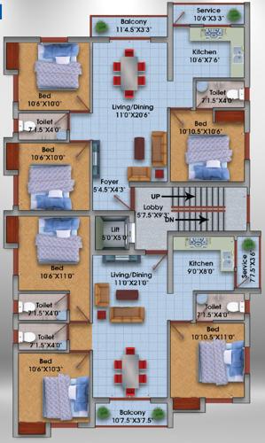  ayyappa-nagar-kamarajapuram-flat Ayyappa Nagar Kamarajapuram Flat Cluster Plan