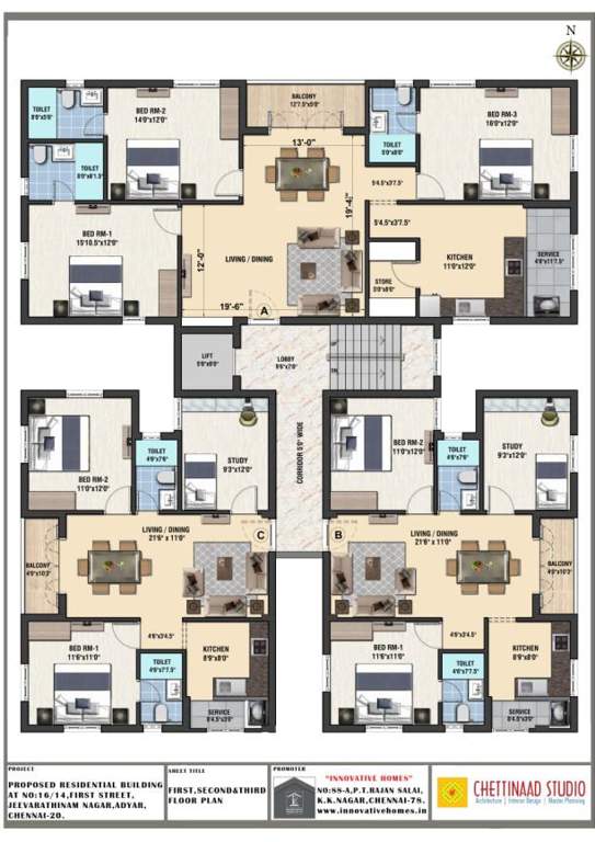  adyar apartment Adyar Apartment Cluster Plan