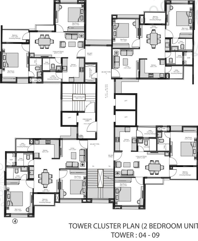 fairytale Fairytale Cluster Plan From 4th To 9th Floor