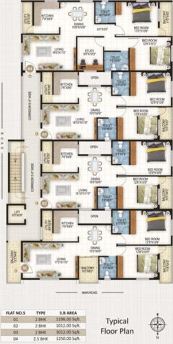  lotus SLV Lotus Cluster Plan from 1st to 4th Floor