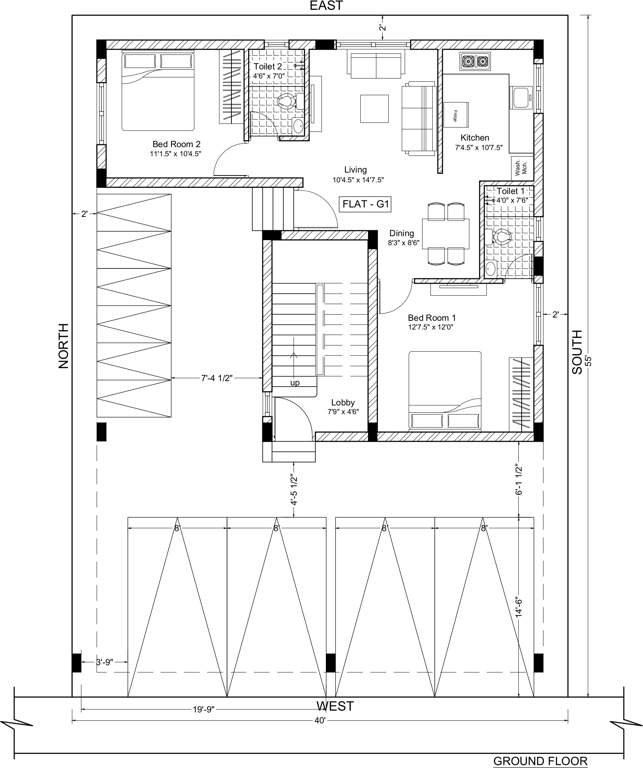  vaikuntha Vaikuntha Cluster Plan for ground Floor