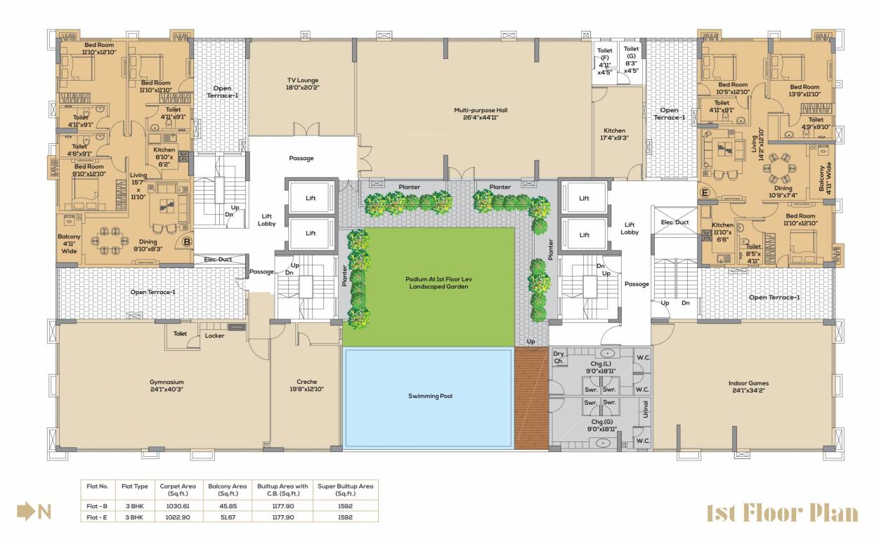  la convent La Convent Cluster Plan for 1st Floor