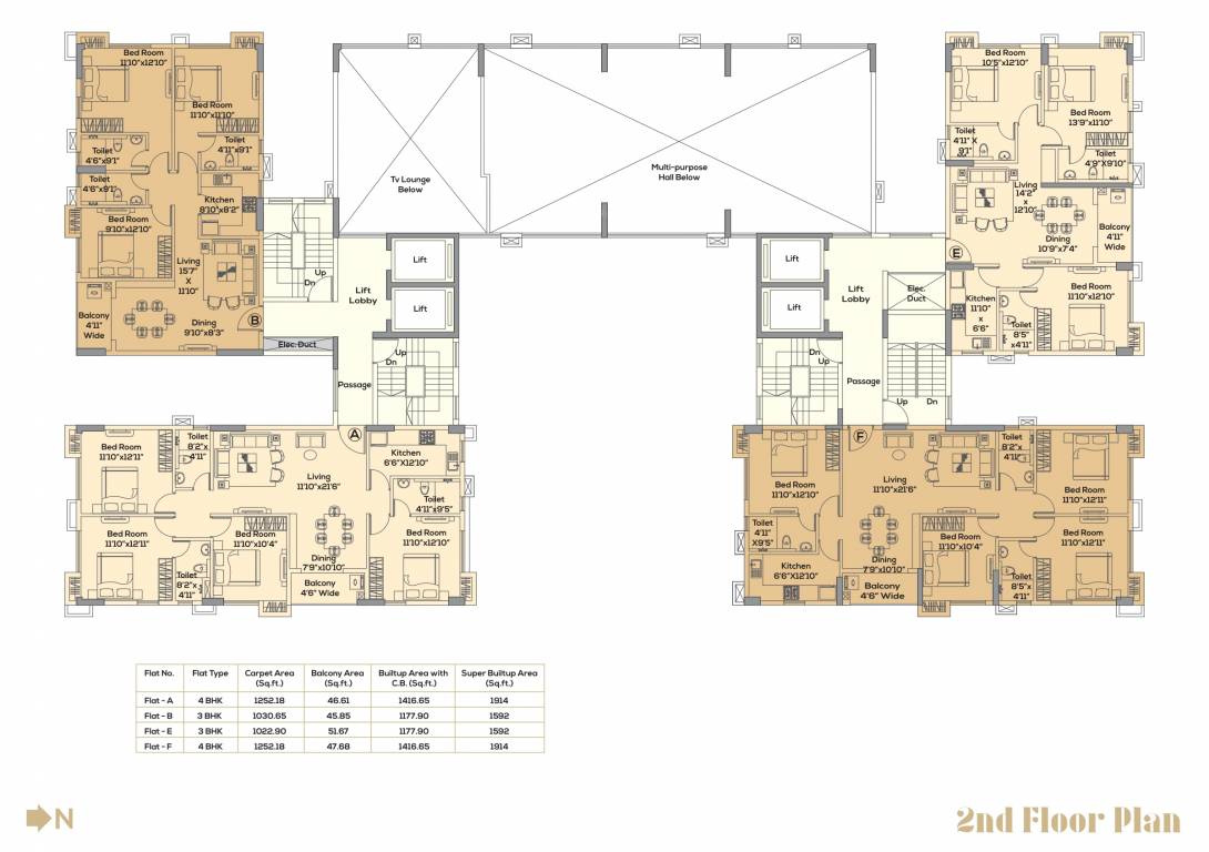  la convent La Convent Cluster Plan for 2nd Floor