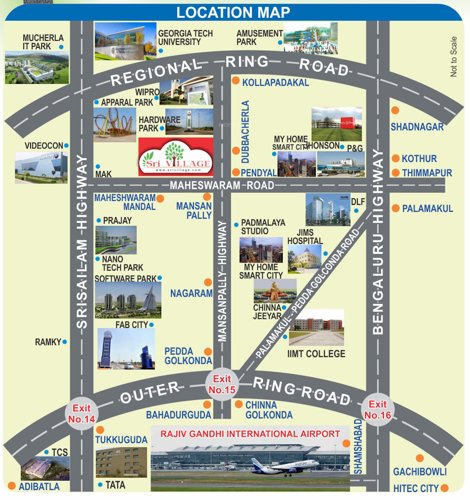  sri-village-villa-plots-kollur Location Plan
