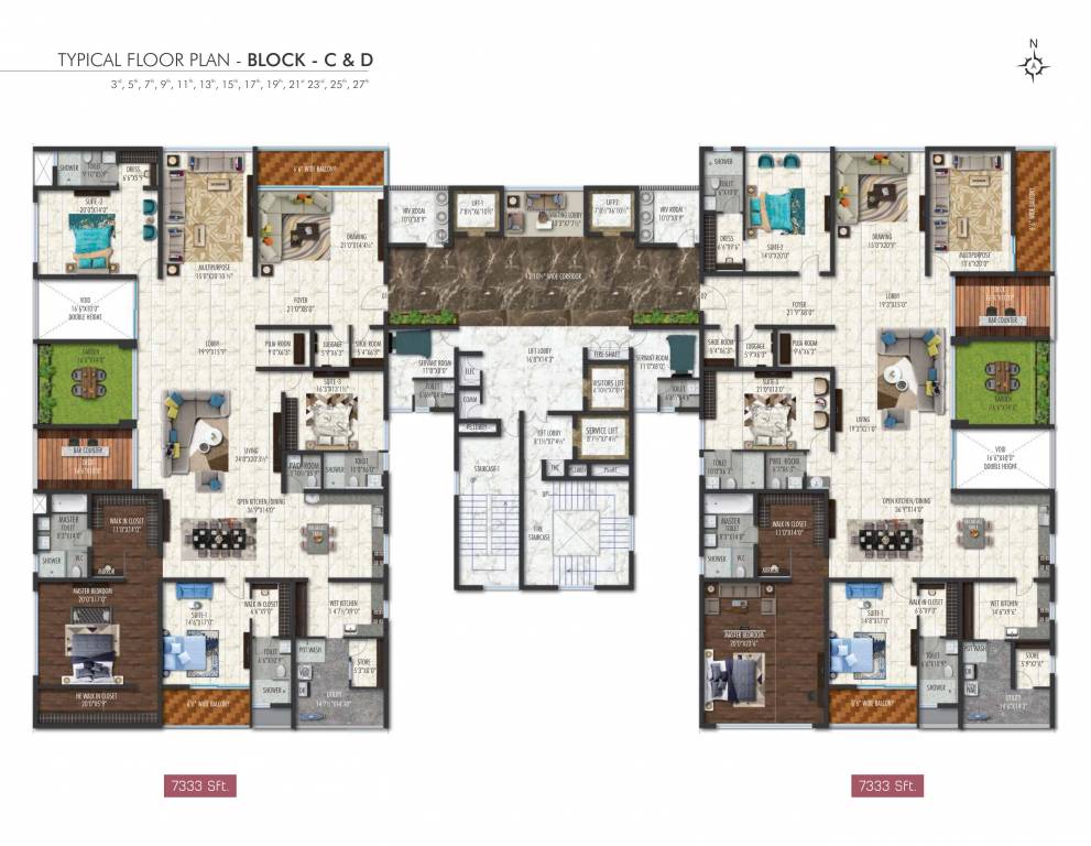  fortune sonthalia sky villas BLOCK A Cluster Plan