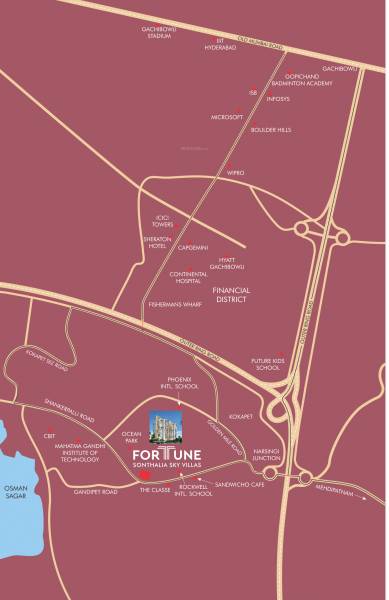  fortune-sonthalia-sky-villas Location Plan