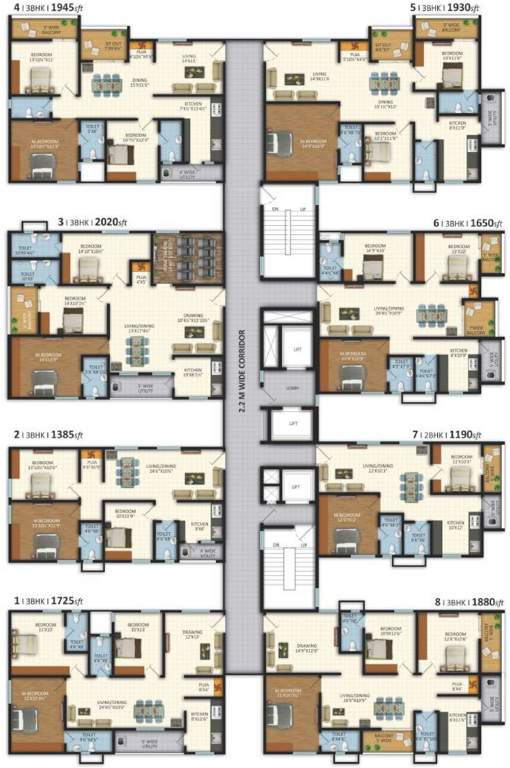  lakecity east Tower 1 Cluster Plan From Ground To 1st Floor