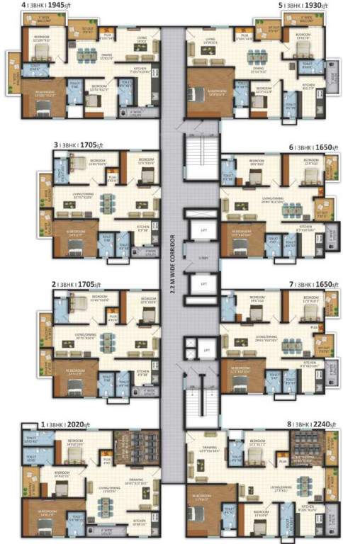  lakecity east Tower 2 Cluster Plan From Ground to 1st Floor