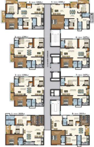  lakecity-east Tower 3 Cluster Plan From Ground to 1st Floor