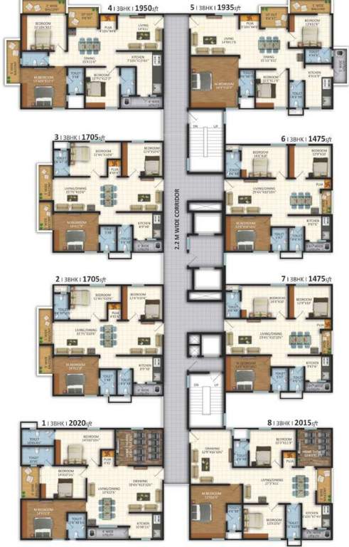  lakecity east Tower 3 Cluster Plan From Ground to 1st Floor