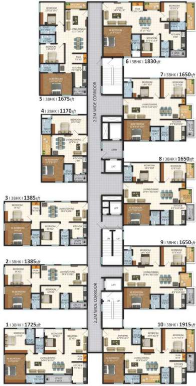  lakecity east Tower 6 Cluster Plan From Ground to 1st Floor