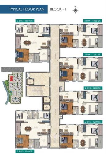  praveens-higheria BLOCK F Cluster Plan For Typical Floor Plan