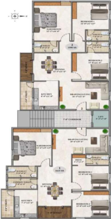  supreme Lansum Supreme Cluster Plan from 1st to 5th Floor