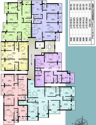 Shalimar Trevino Cluster Plan from 1st to 4th Floor trevino Shalimar Trevino Cluster Plan from 1st to 4th Floor
