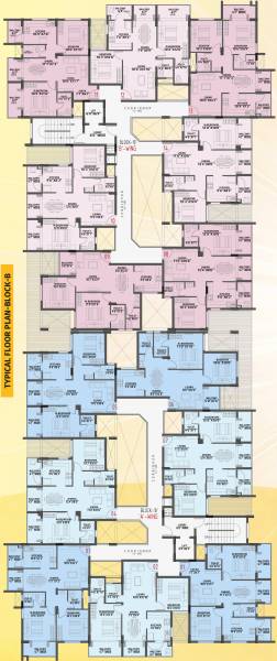  homes-mathura B Cluster Plan from 1st to 5th Floor