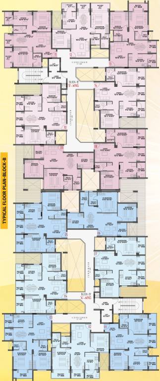  homes mathura B Cluster Plan from 1st to 5th Floor