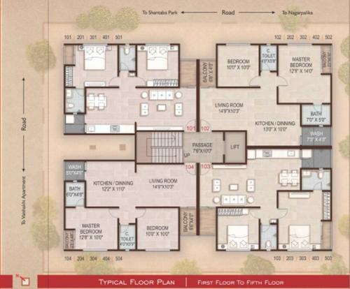 Shree Ram Kirtan Cluster Plan from 1st to 5th Floor kirtan Shree Ram Kirtan Cluster Plan from 1st to 5th Floor