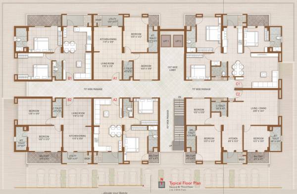  elite A, B And C Typical Cluster Plan