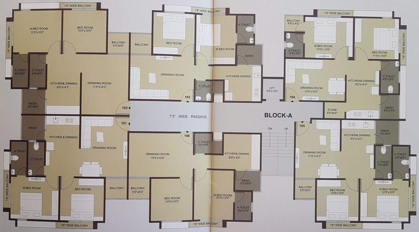  river greens A Cluster Plan from 1st to 5th Floor