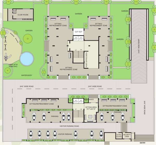  brij-green A And B Cluster Plan for ground Floor