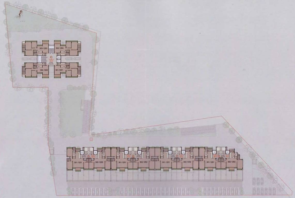  infinity living A, B, C And D  Cluster Plan from 3rd to 12th Floor
