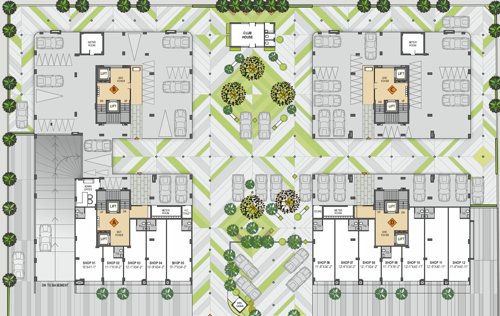  shreedhar-bhakti Tower A+B Cluster Plan For Ground Floor