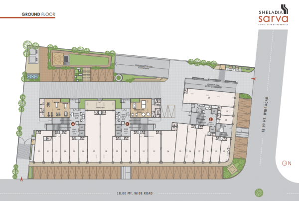  sarva Tower A Cluster Plan for ground Floor