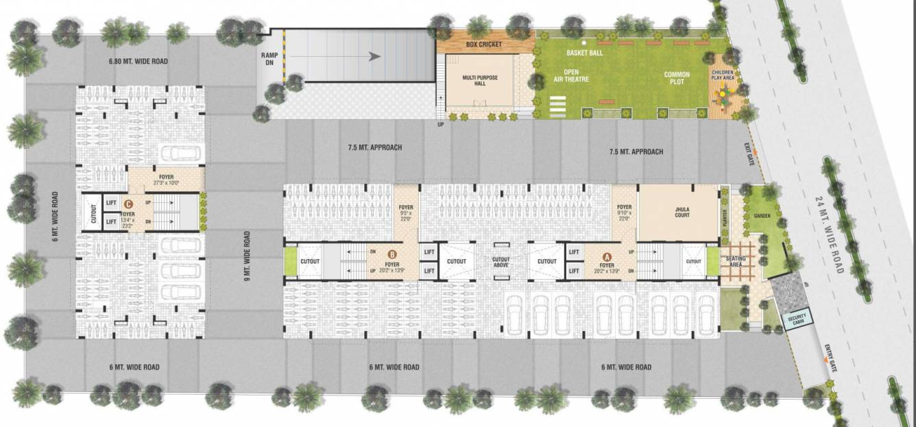  evoq Block A, BAnd C Cluster Plan For Ground Floor