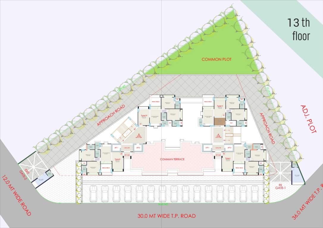  ganesh pride Tower A Cluster Plan for 13th Floor