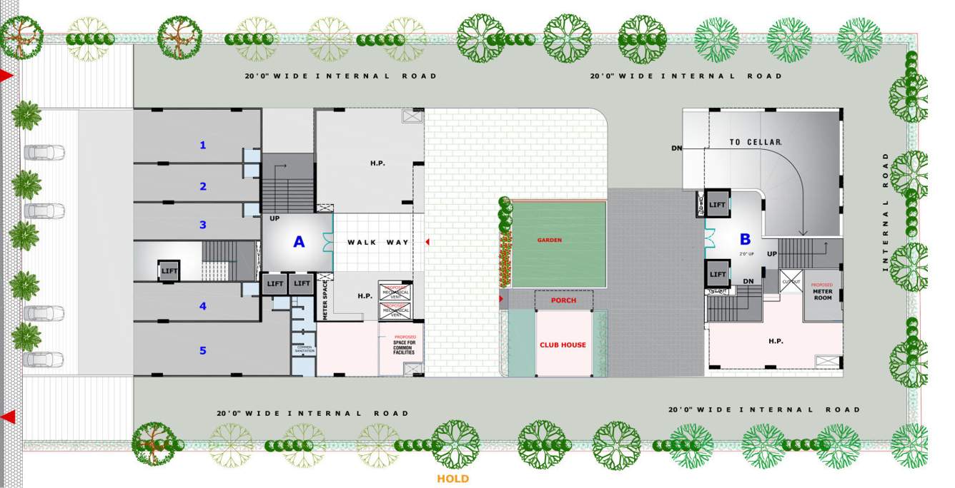  vivanta heights Block A And B Cluster Plan For Ground Floor