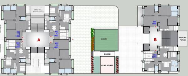  vivanta-heights Block A And B Typical Cluster Plan