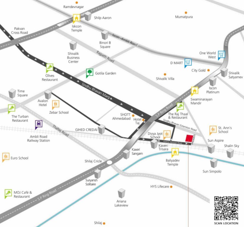  akshar elysium by keshav narayan group Location Plan