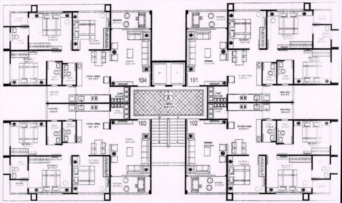  vraj skyline A Cluster Plan from 1st to 7th Floor