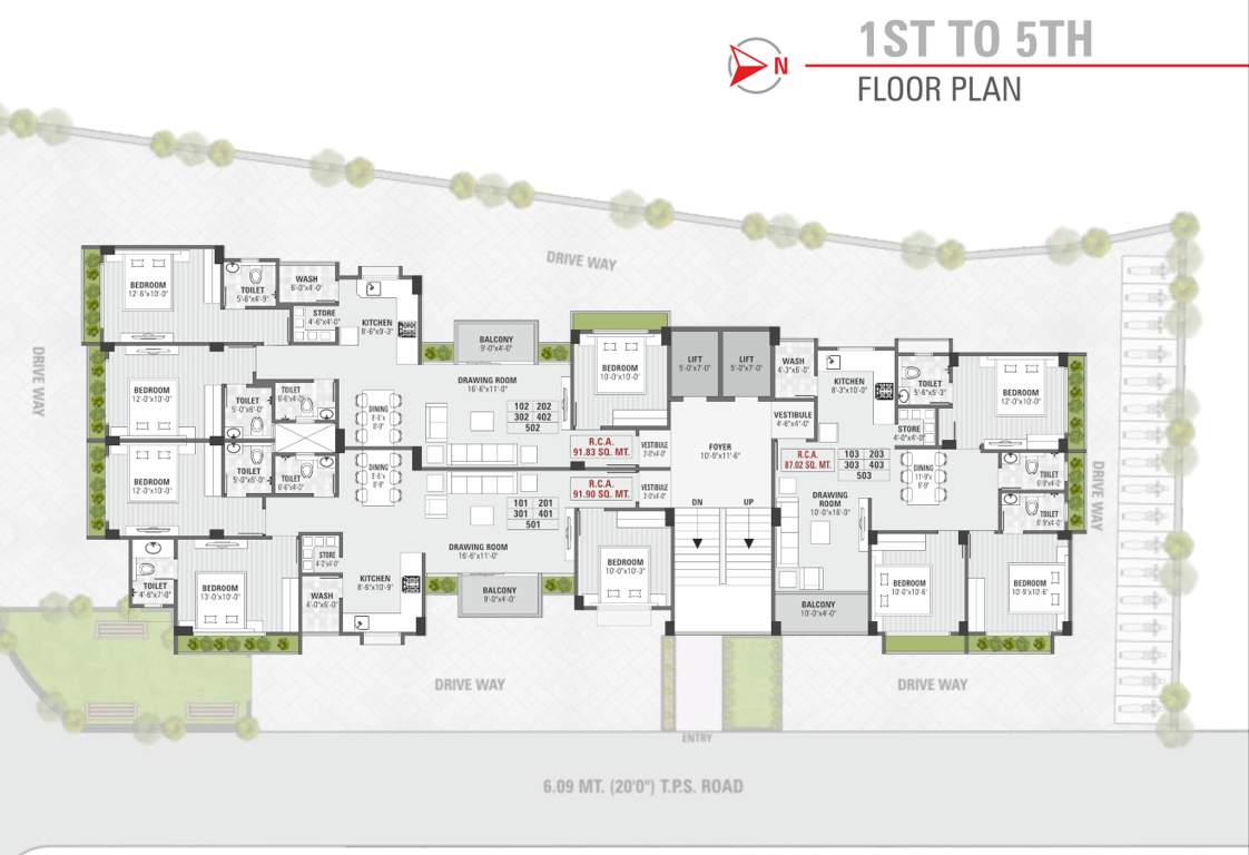  amrut bindu residency Amrut Bindu Residency Cluster Plan