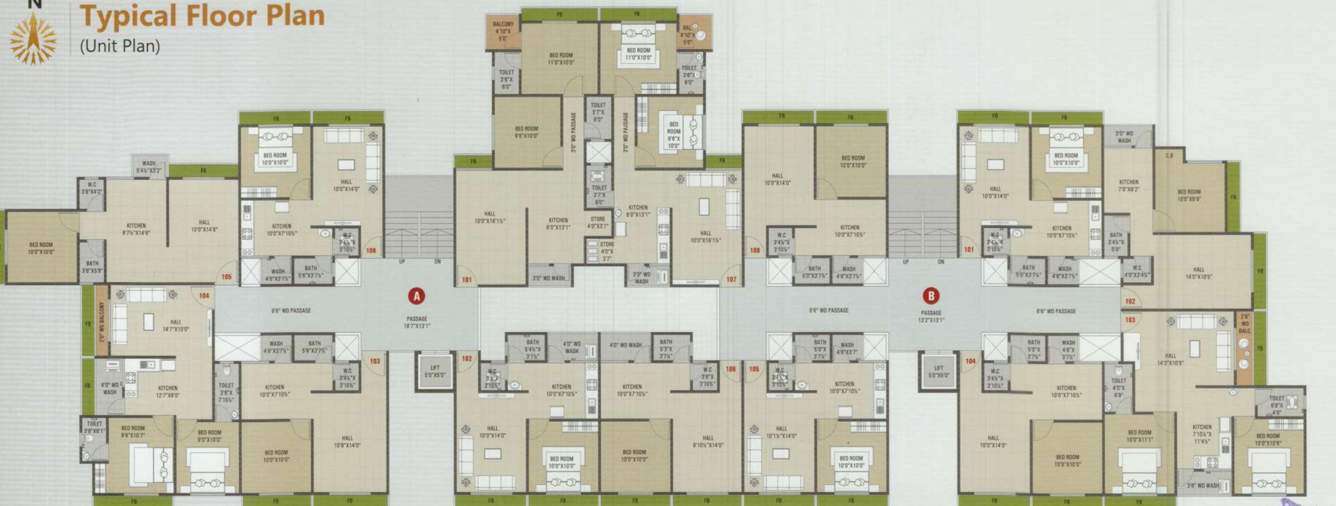  rudra palace Tower A Cluster Plan