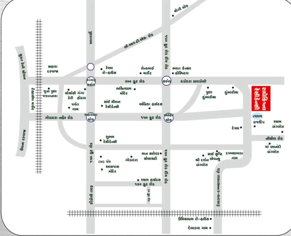  radhe krishna residency Location Plan