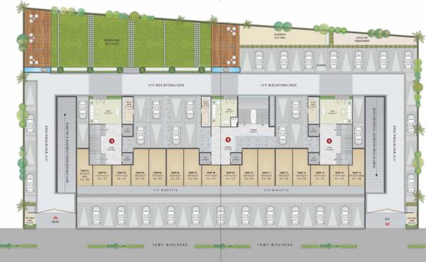  heaven A, B And C  Cluster Plan for ground Floor