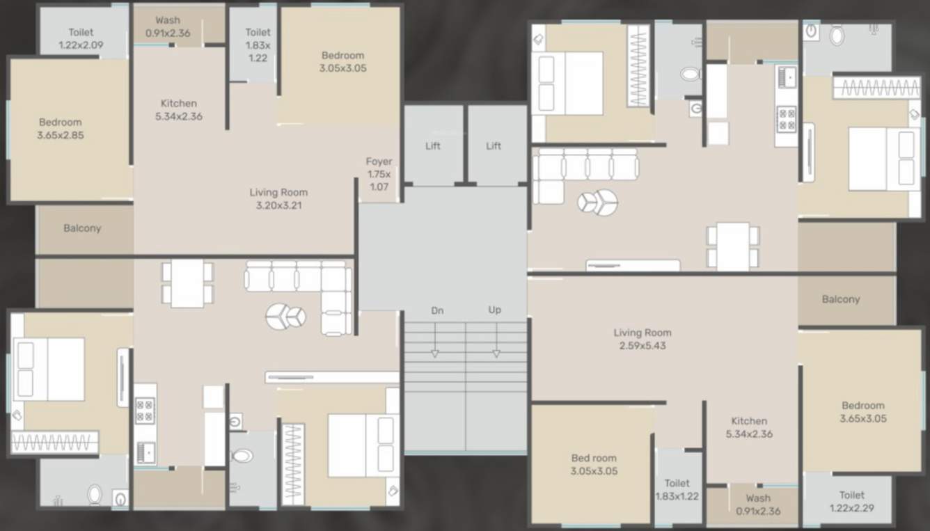  pushpam heights 2 A Typical Cluster Plan