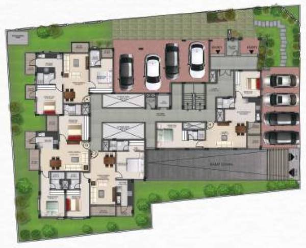  northside V and K NorthSide Cluster Plan for ground Floor