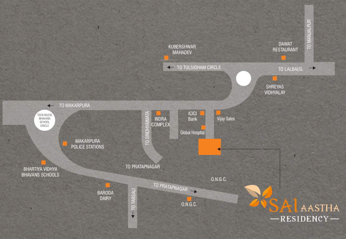  sai aastha residency Location Plan