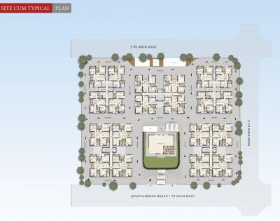  celesta Block 1, 2, 3, 4, 5 Cluster Plan for Typical Floor