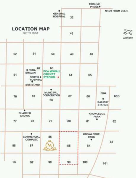 Location Plan mohali-royal-towers Location Plan