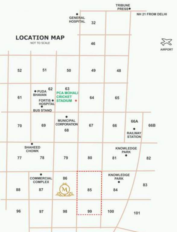  mohali royal towers Location Plan