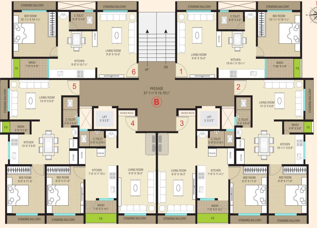  residency Tower B Cluster Plan
