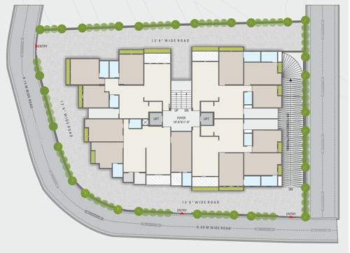  namrata-flats Namrata Flats Cluster Plan from 1st to 5th Floor