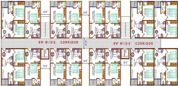  marvel-city Prahlada Cluster Plan from 1st to 5th Floor